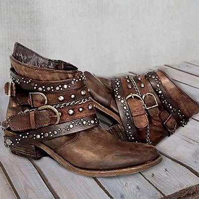 VILEKO Vintage Lederstiefel