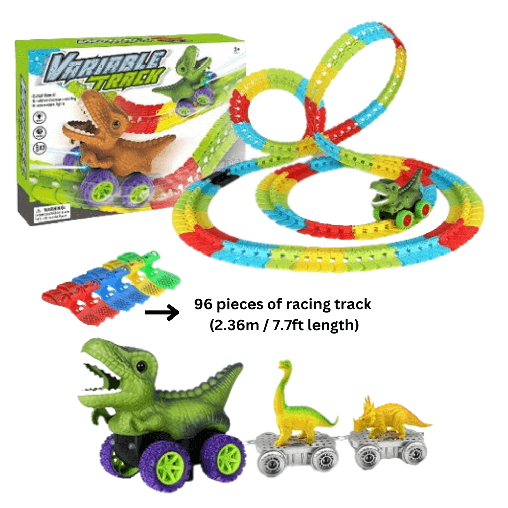 VILEKO Dinosaurier Track Cars Spielzeug