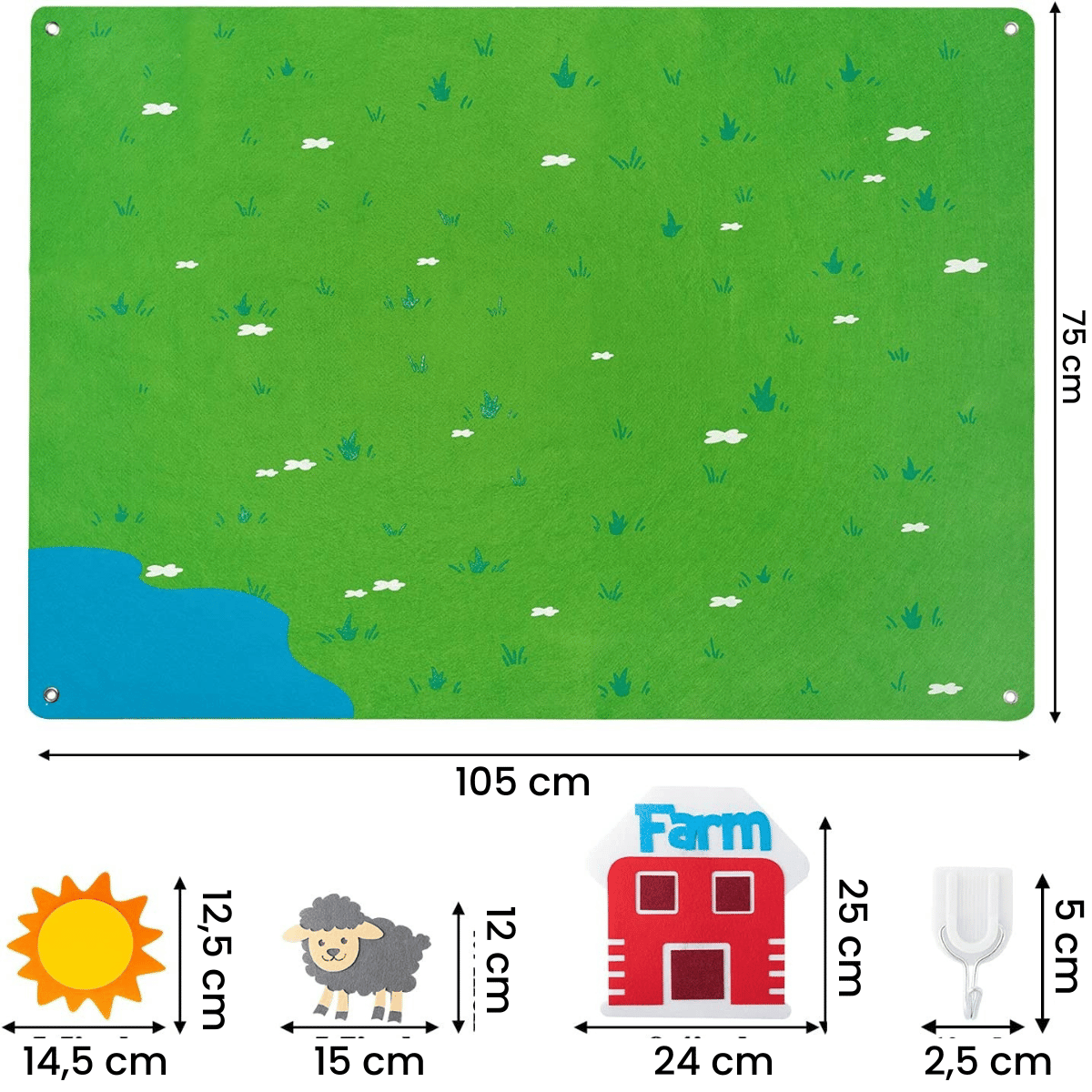 VILEKO Kinder Tier Filztafel