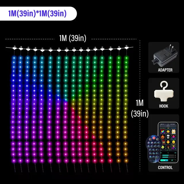 VILEKO LED Vorhang Synchronisationslichter