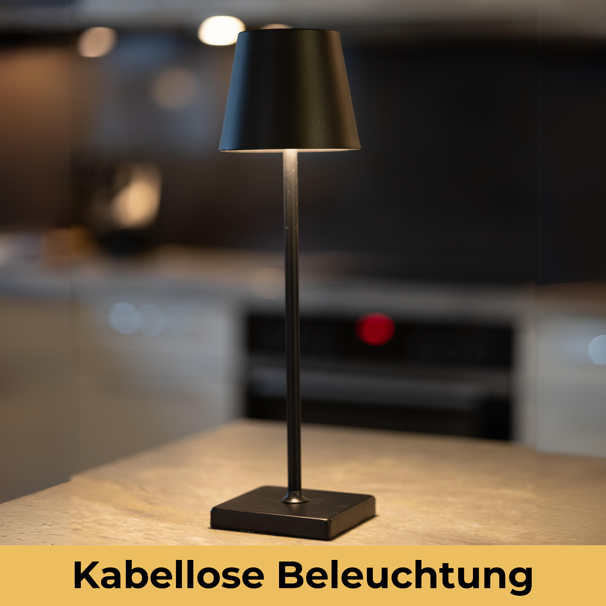 VILEKO Kabellos Tischlampe