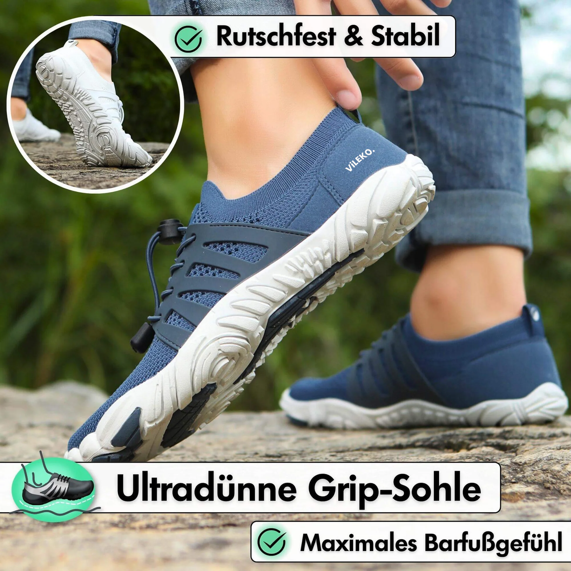 VILEKO Bequeme Barfußschuhe