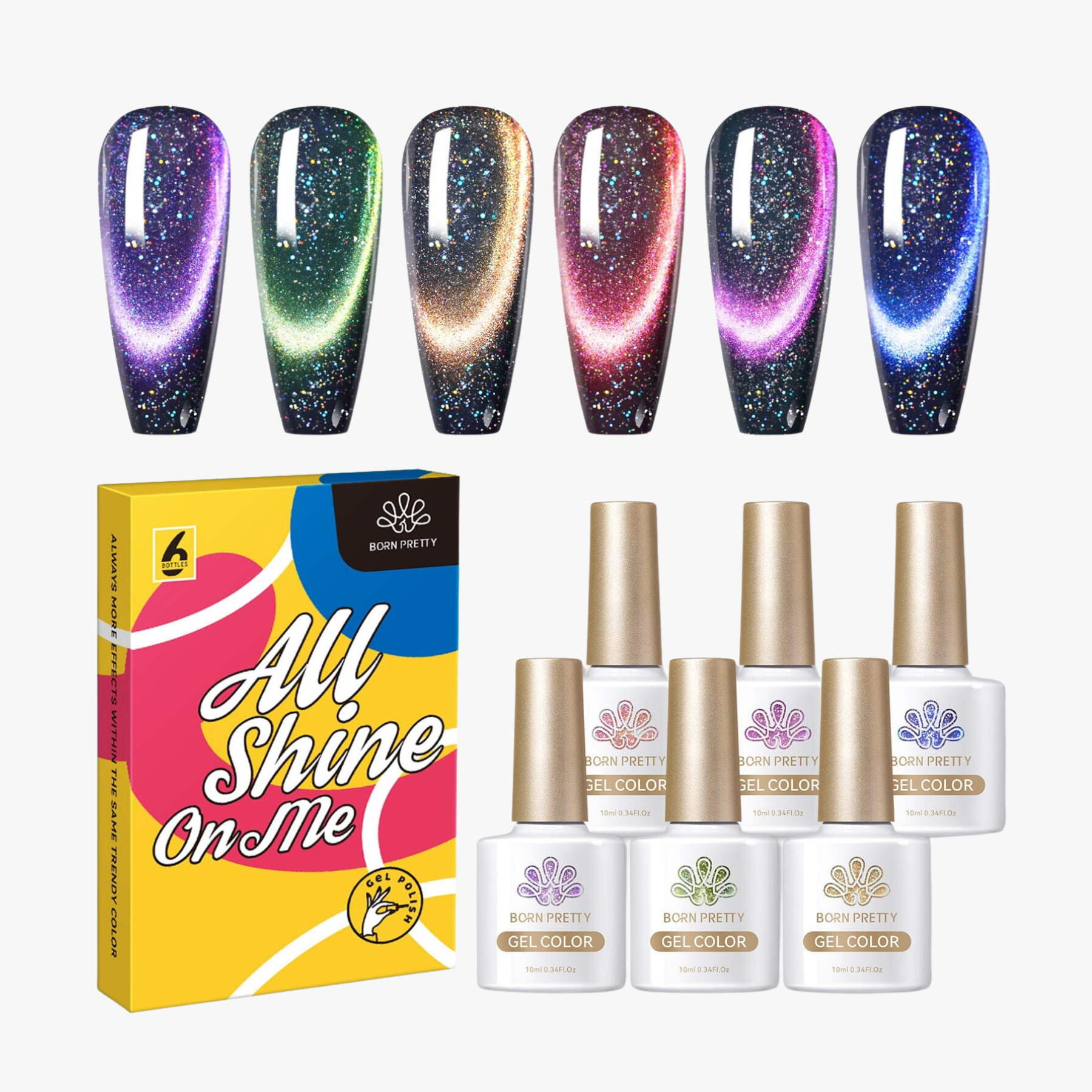 VILEKO Holografisches Shimmer Gel Lackset