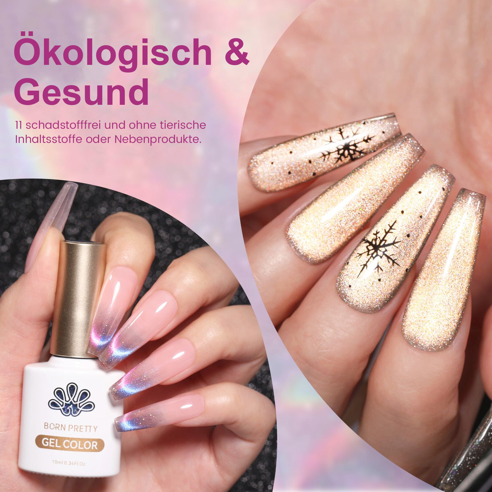 VILEKO Holografisches Shimmer Gel Lackset