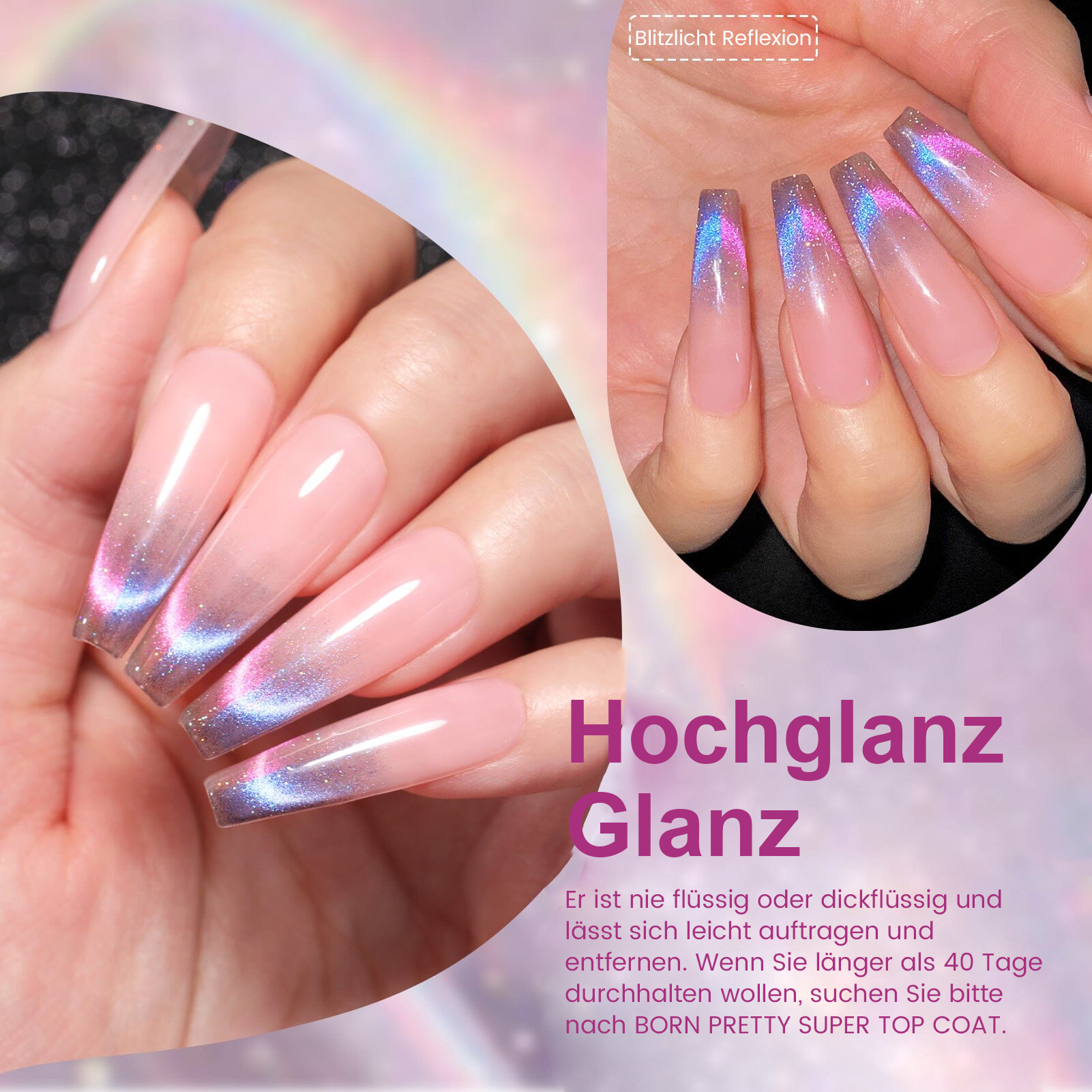 VILEKO Holografisches Shimmer Gel Lackset