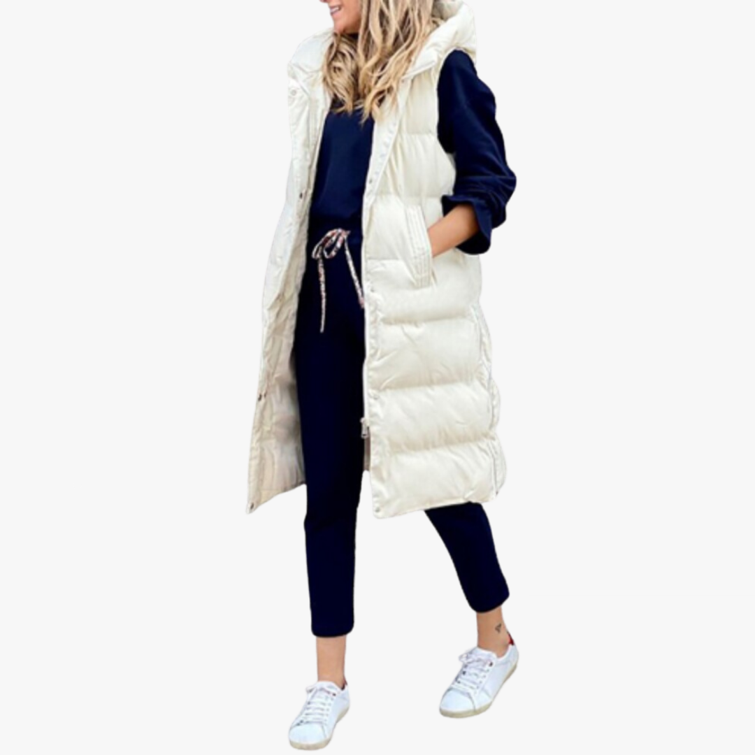 VILEKO Bequeme lange Puff Jacke