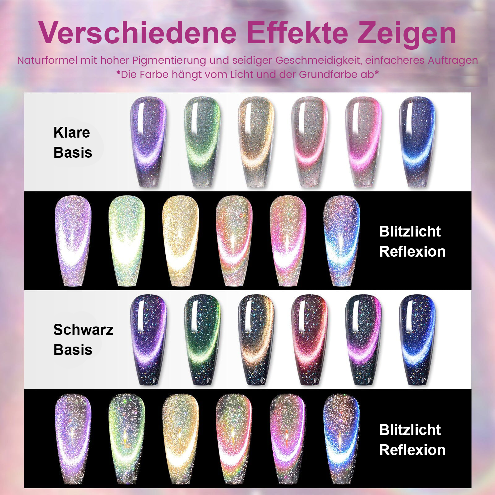 VILEKO Holografisches Shimmer Gel Lackset