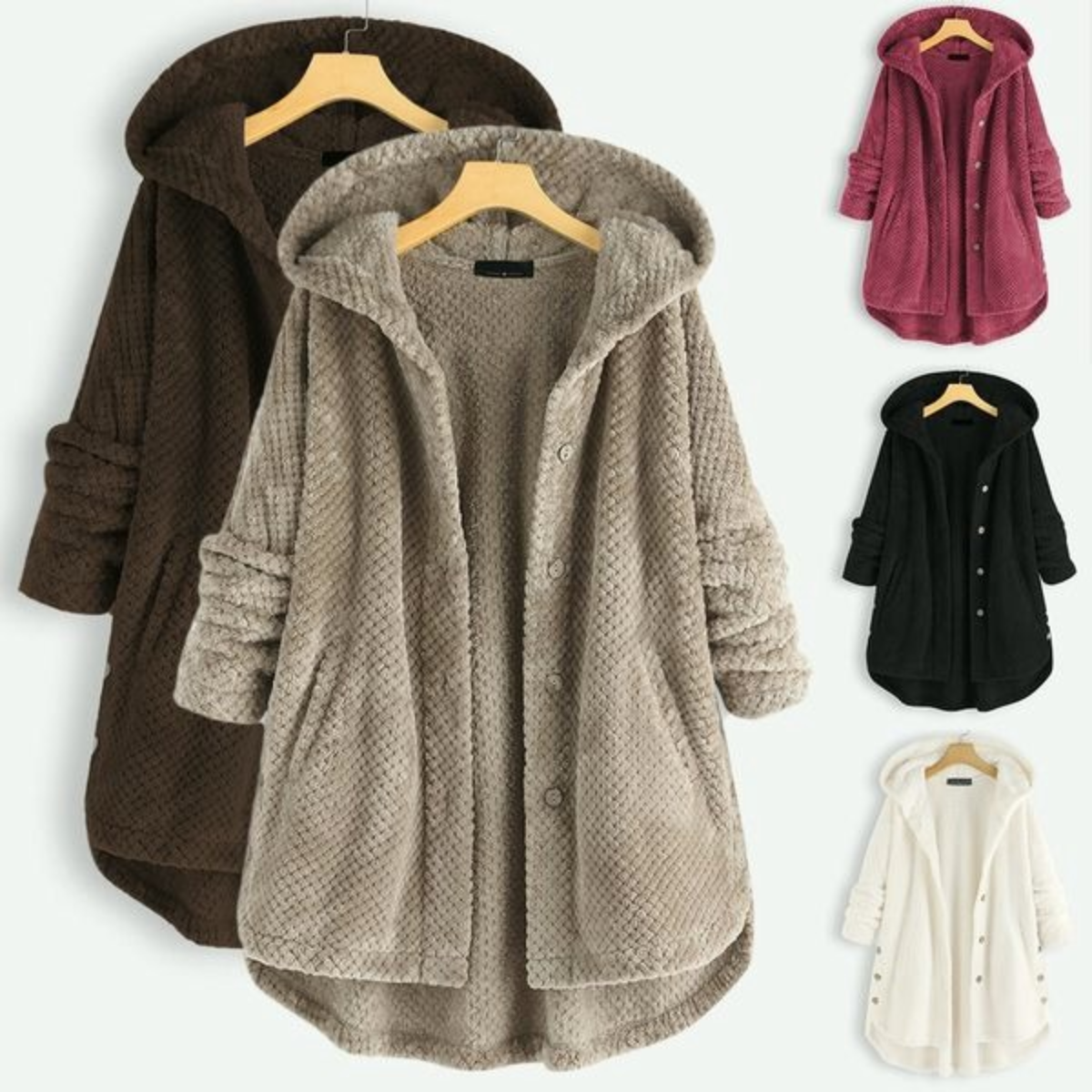 VILEKO Fleece Kapuzenjacke