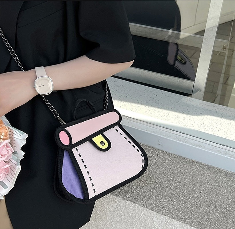 VILEKO 2D Cartoon Handtasche