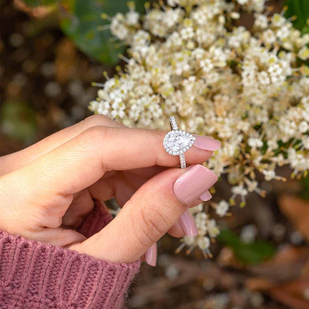 VILEKO Birnenschliff Ring